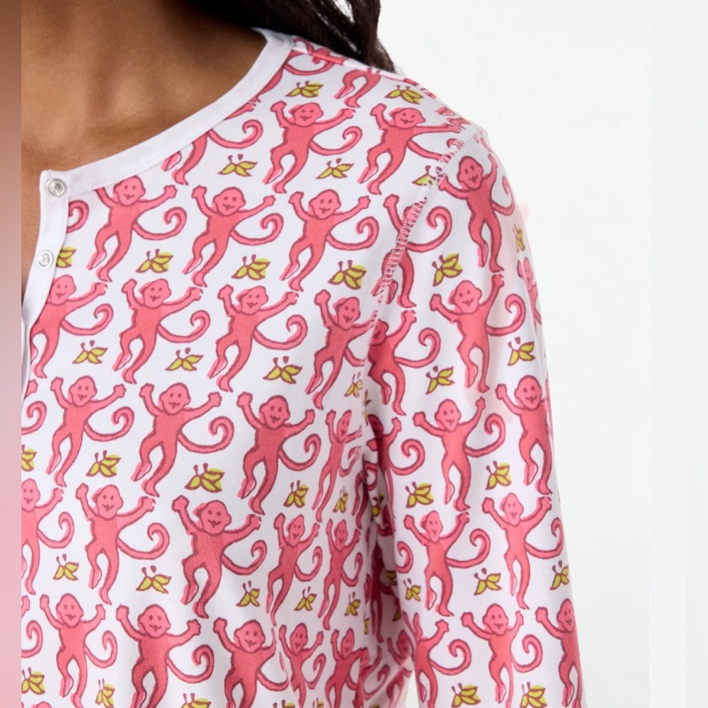 Roller Rabbit Pink Monkey PJs 🐒 - Picture 2 of 3